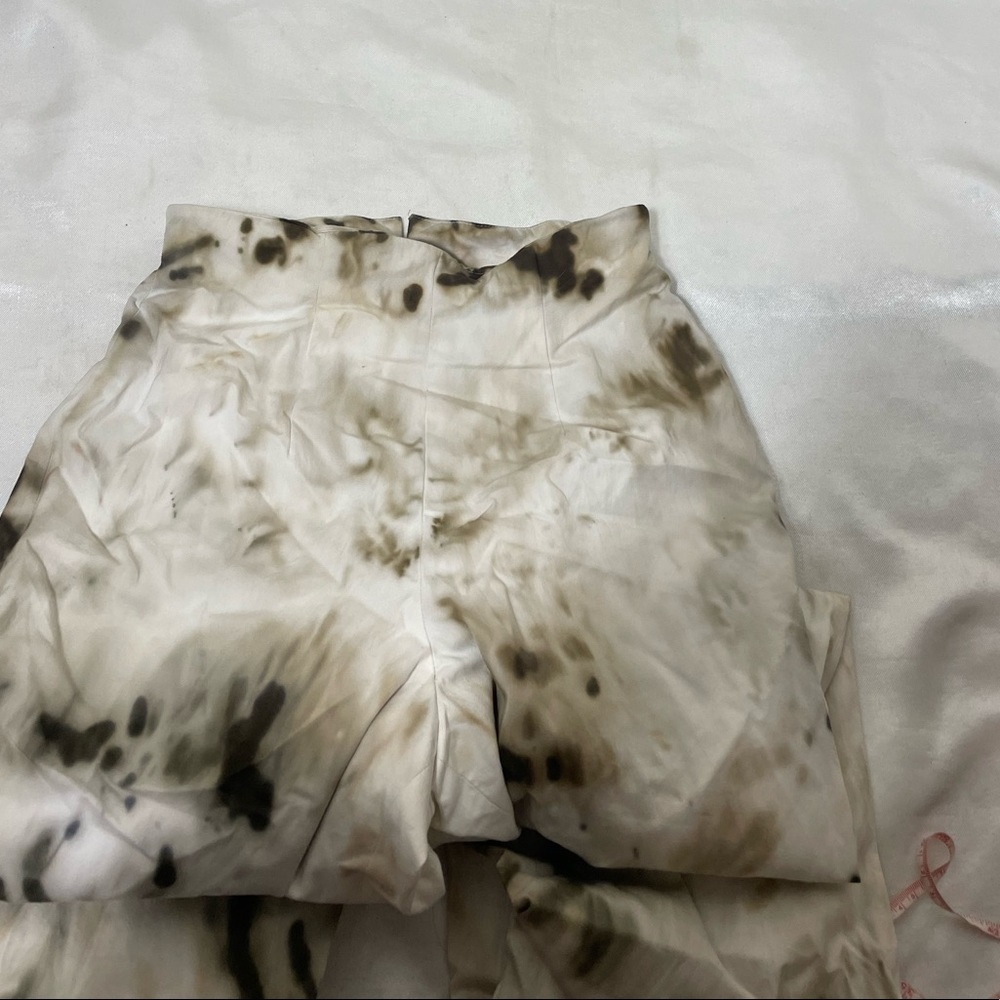 Anne Klein 4 straight leg pants classic high waisted custom tie die euc - Picture 3 of 5